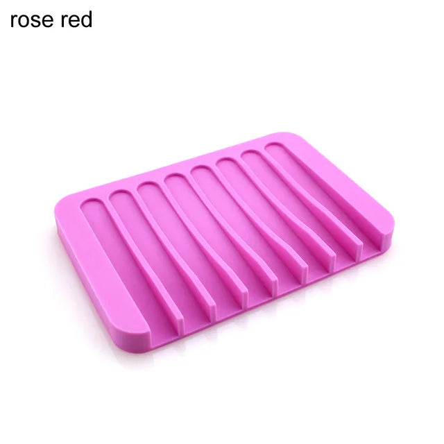 support savon silicone blanc gris rayures moderne facile nettoyer douche salle bain