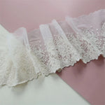 ruban dentelle fleurs blanches mariage translucide classique élasthanne polyester largeur sixteen cm erotique deco