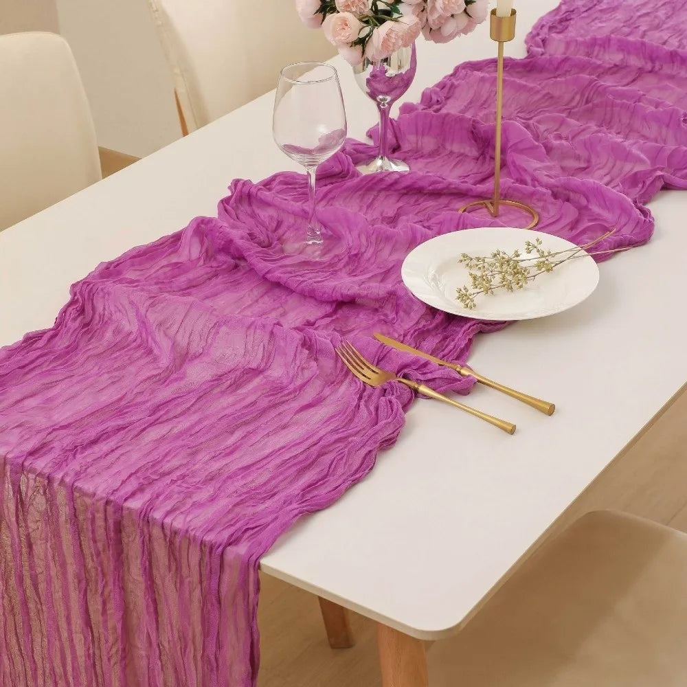 serviette table moderne élégante rayures horizontales jaune bleu violet orange 90 180 cm