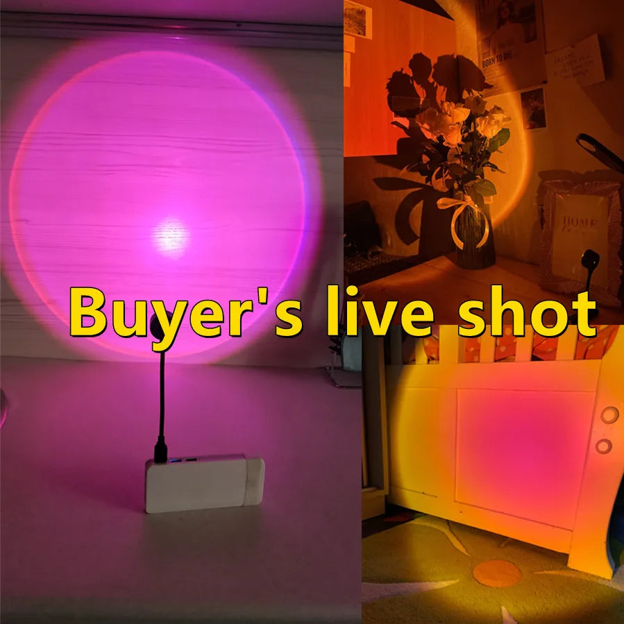 lampe d'ambiance projetante couleur vive effet gradient moderne zen chambre salon