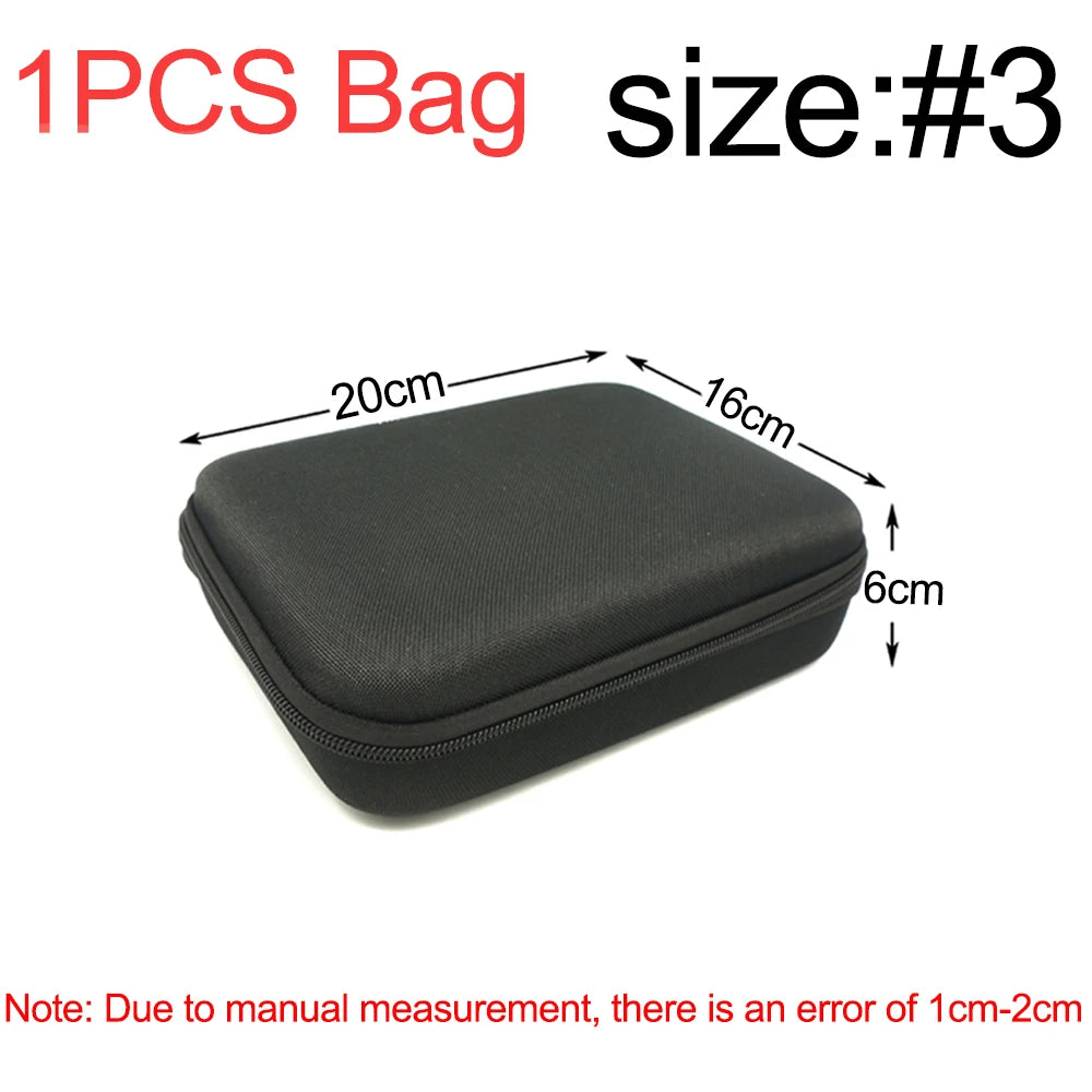 sac main noir texture mat pratique anti odeur zip poignée rangement outils