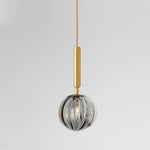 Lampes suspendues modernes verre coloré bleu rouge ambre blanc gris doré noir minimaliste
