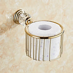 accessoires salle bain or cristaux porte serviettes savon gobelets élégants vis fixés