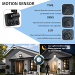projecteur led détecteur mouvement sol noir moderne ip66 100w inondante contemporain