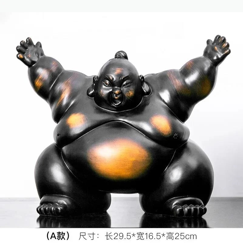 statue art contemporain noir marron clair texture marbrée décoration intérieure moderne ornement maison unique