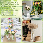 vases transparents classiques décoration table fleurs artificielles arrangement floral inébranlables durable