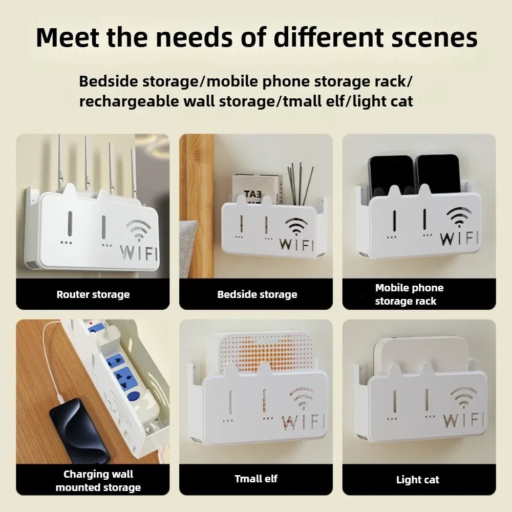 boîte rangement murale routeur blanc moderne facile plastique respectueux environnement minimaliste