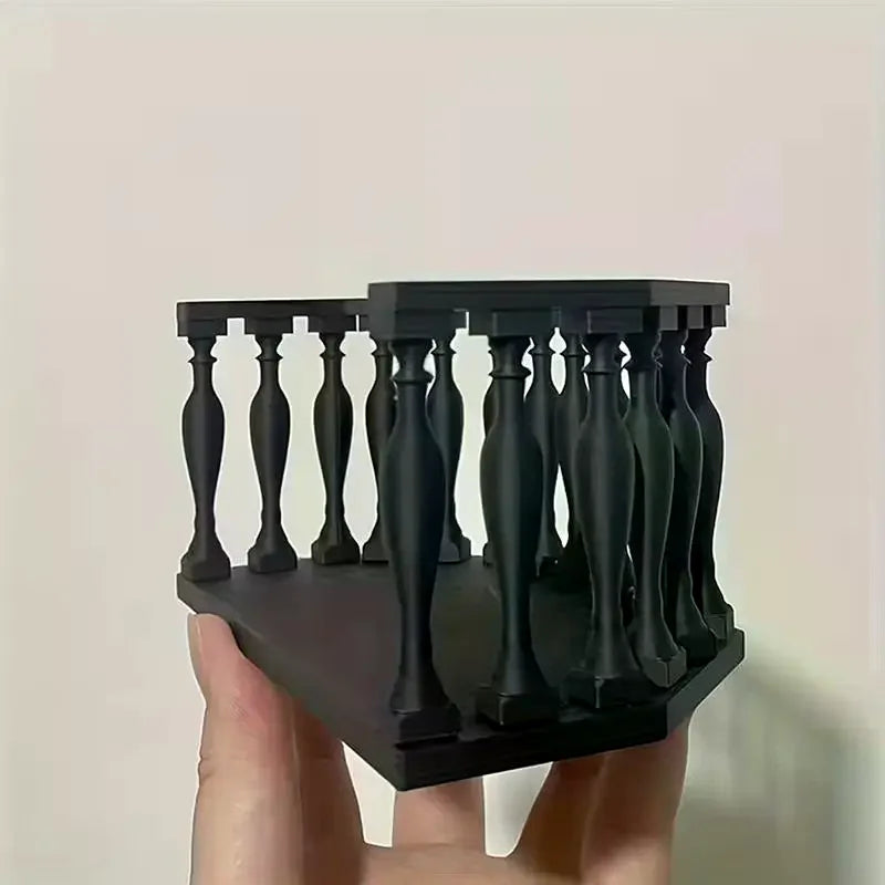 balustrade miniature noire cuivre classique décoration collection arrangement scène DIY