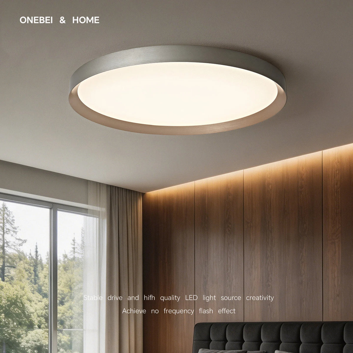 lampe led moderne gris métallisé blanc texture mat opacité éclairage salon chambre coucher télécommande