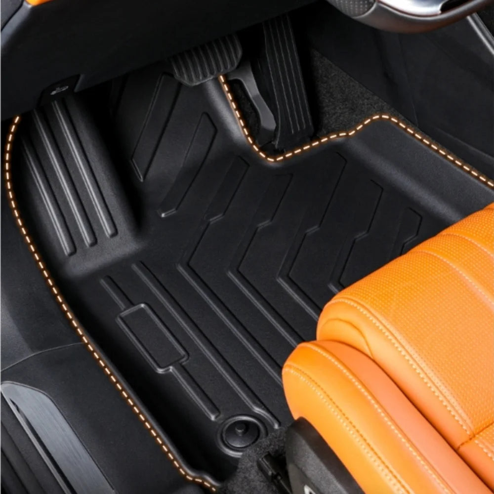 tapis sol tapis coffre voiture noir rayures diagonales moderne tout terrain protection toutes saisons