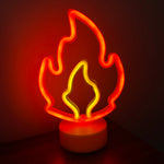 lampe néon décorative moderne forme géométrique simple rouge bleu vert blanc