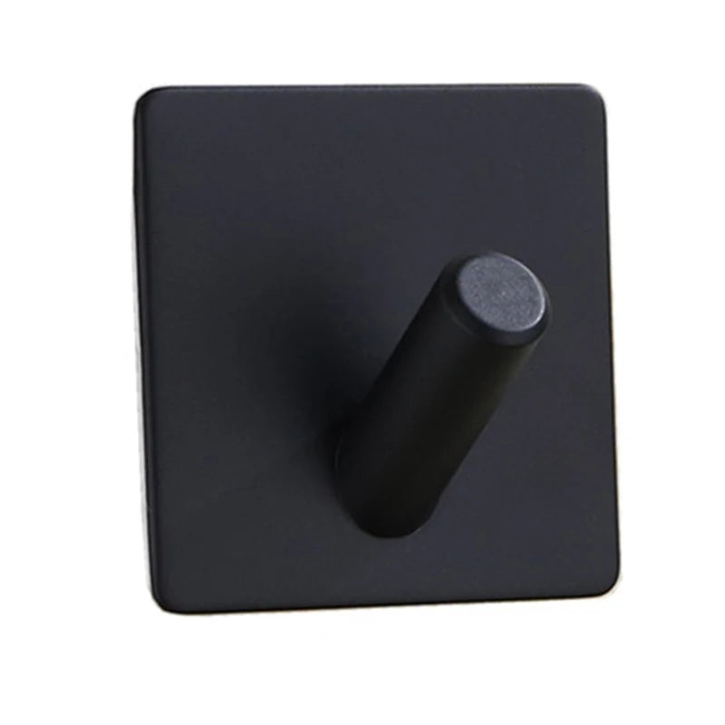 porte serviettes moderne acier inoxydable argenté noir lisse brillant autoinstallation minimaliste