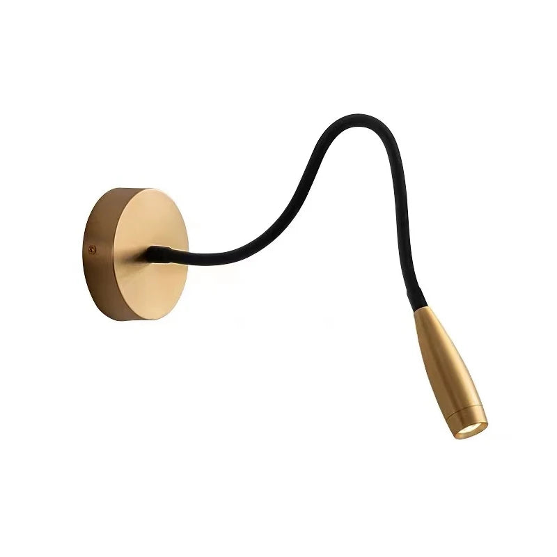 lampe murale moderne or noir fixée mur éclairage led chambre coucher entrée salle manger
