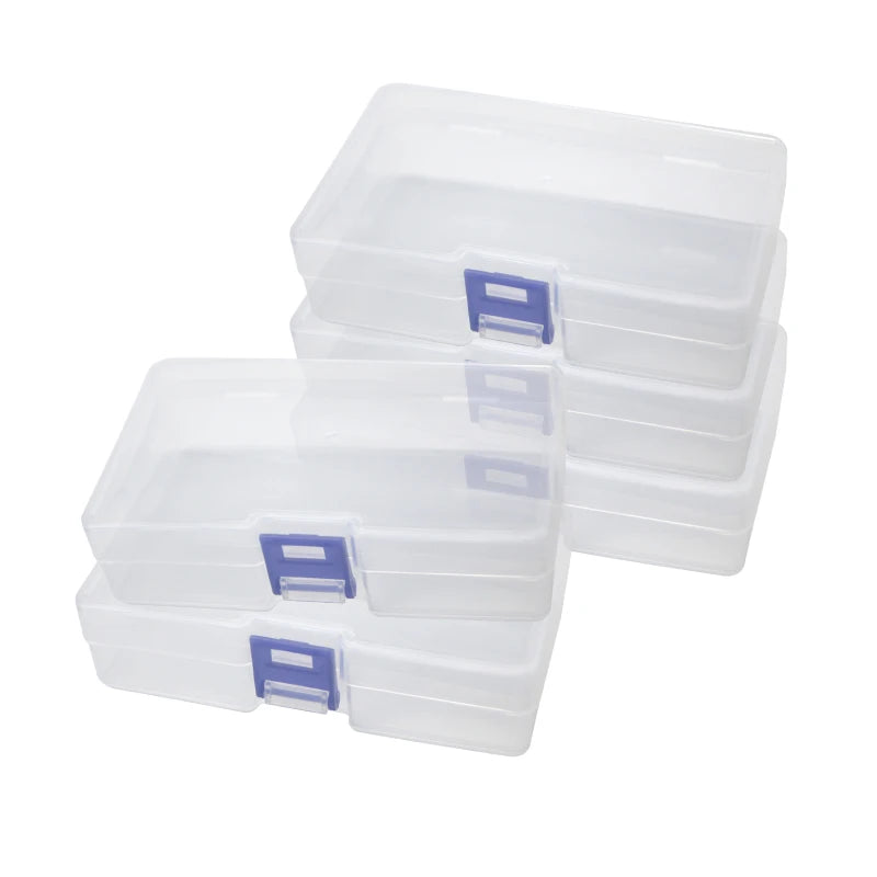 boîtes rangement transparentes poignées modernes petites pièces accessoires boîtes polyvalentes