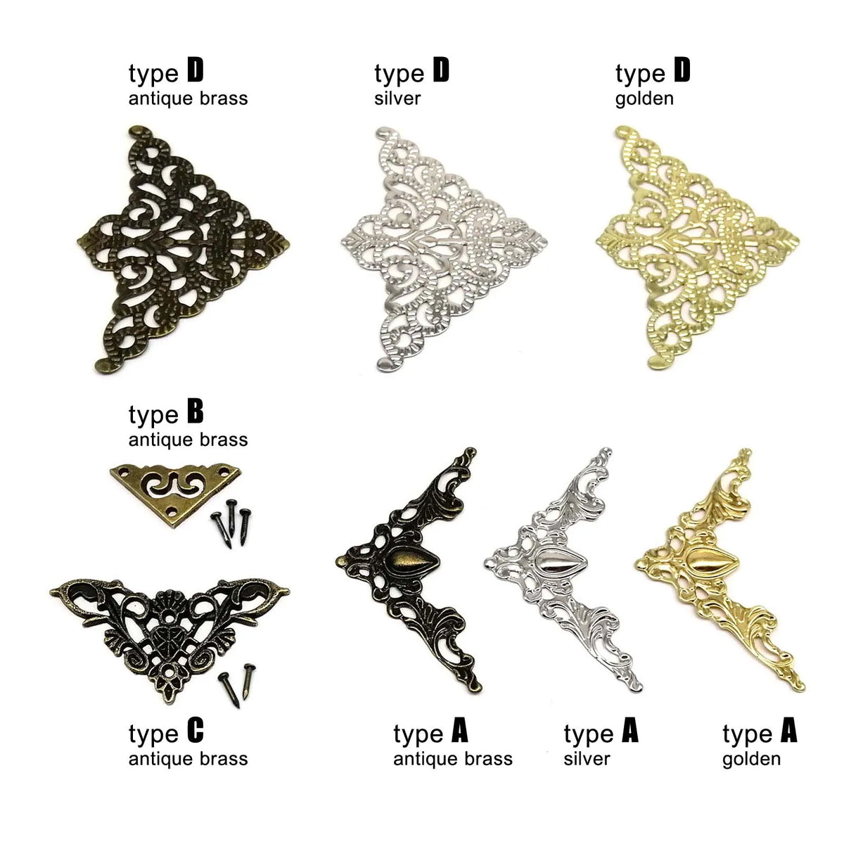 angles décoratifs anciens vintage cadre photo livres scrapbooking ornement central forme triangulaire