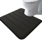 tapis bain gris moderne rayures horizontales antidérapant absorbant mousse pvc super