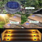 lumières solaires led ip68 auto on off extérieures étanches blanc bleu moderne
