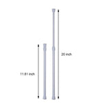 rideau douche extensible métal blanc moderne clips tige suspension réglable 30 55 60 cm