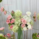 Architectures décoration florales artificielles blanches roses vertes romantiques occasionnelleextérieur mariage anniversaire