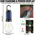 lampe camping solaire rechargeable usb touch led étanche ipx4 noir bleu blanc moderne