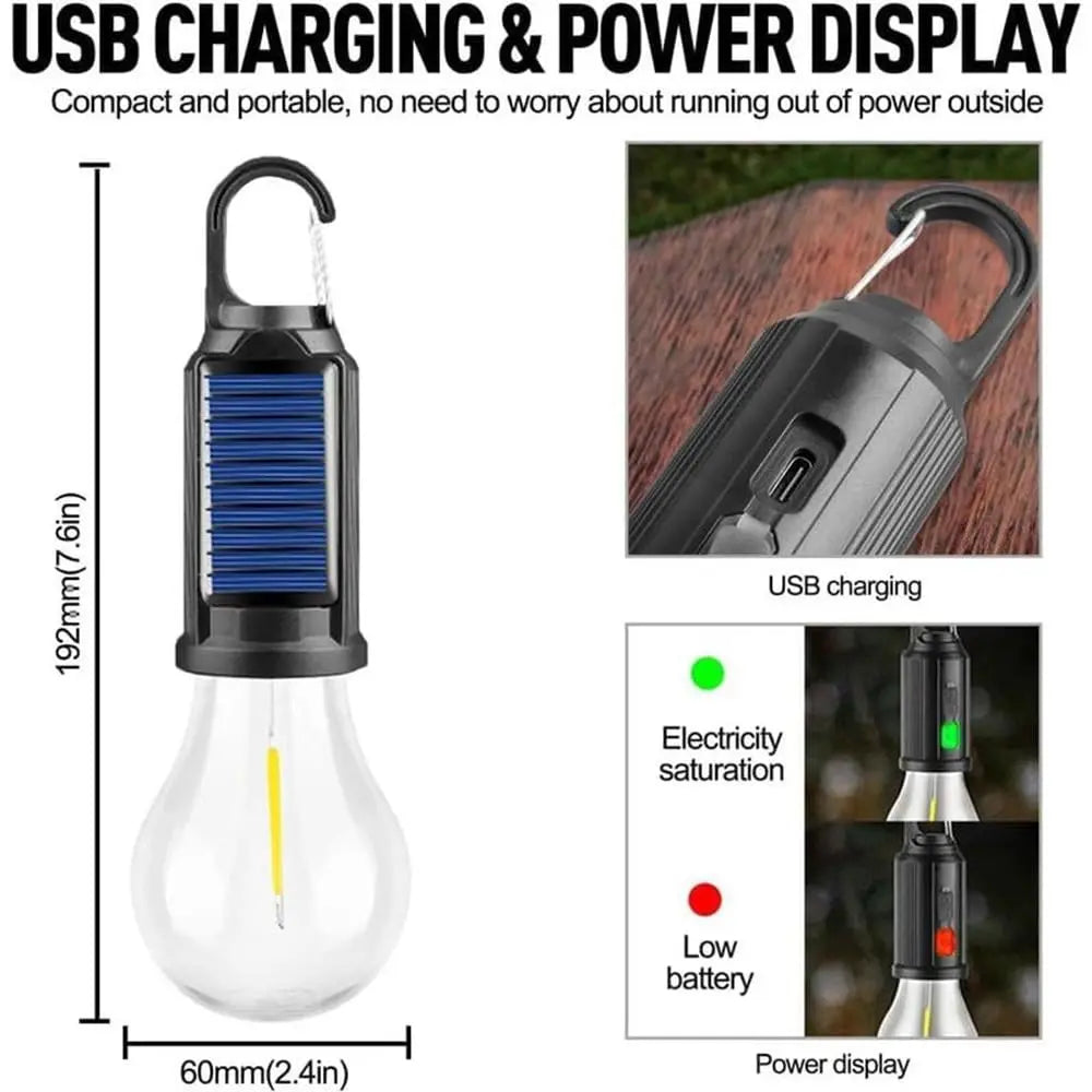 lampe camping solaire rechargeable usb touch led étanche ipx4 noir bleu blanc moderne