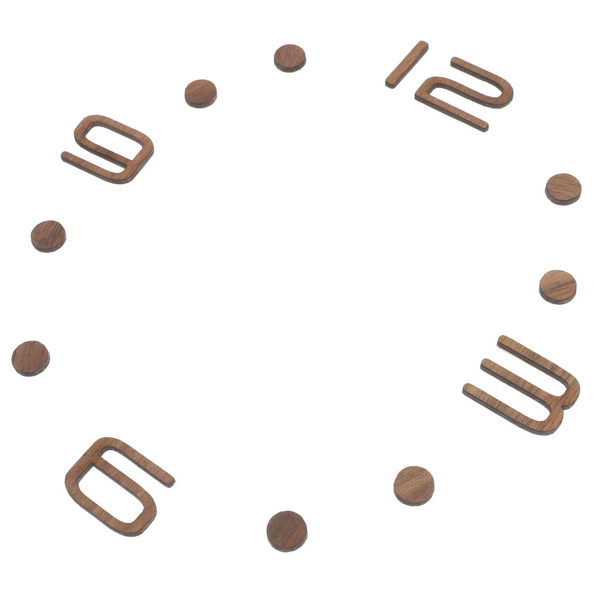 horloge murale moderne numéros bois arabes stickers autocollants minimaliste
