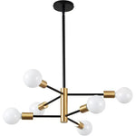 lampe suspendue moderne scandinave noir or sphères translucides structure géométrique