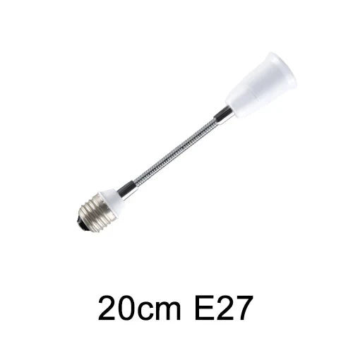 adaptateur culot E27 flexible blanc moderne 6cm 9cm 15cm 20cm 30cm 35cm 60cm