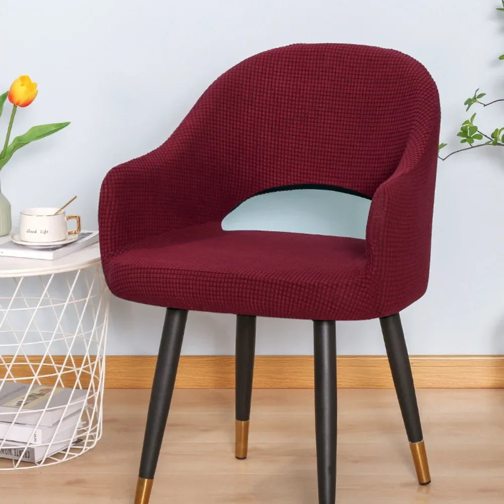 housses chaise moderne marron noir gris bleu rouge tissu carreaux extérieur accueil polyester