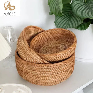 panier osier tressé naturel rustique bohème cuisine décoration fruits pain vintage empilable boissons alimentaires