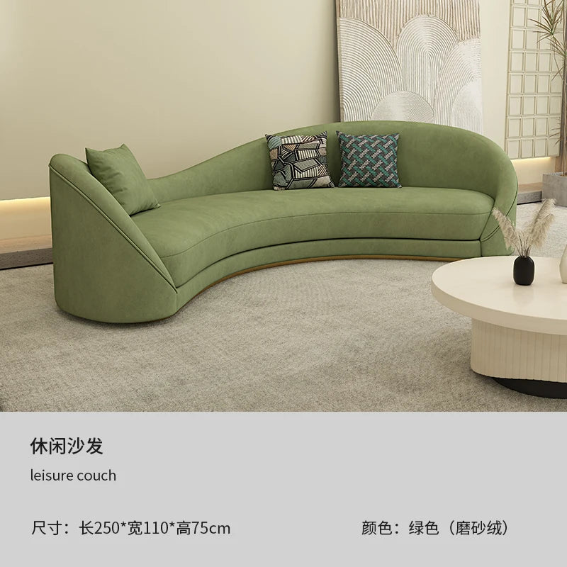 canapé moderne vert olive forme bois flanelle coussins décoratifs minimaliste adultes