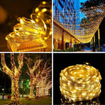 guirlande lumineuse solaire 100m 800led multicolor télécommande modes festif extérieur
