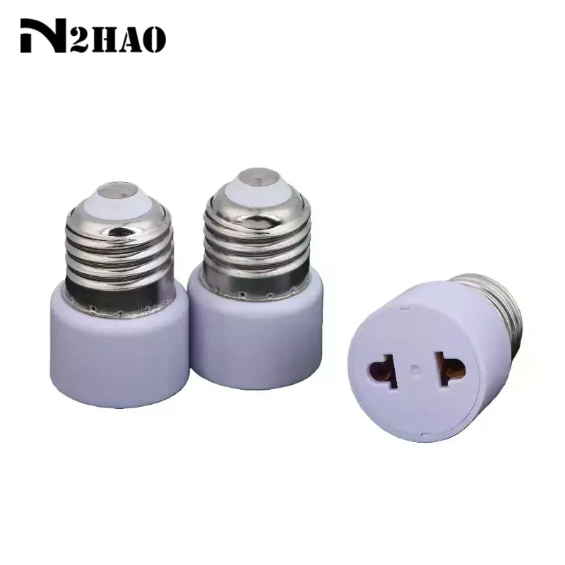 adaptateur culot E27 blanc moderne métal adhésif bricolage accessoire lampe base fixe