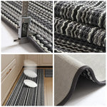 tapis cuisine moderne gris noir blanc rayures horizontales antidérapant lavable sol maison