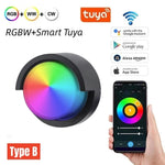 lampe murale led ip65 étanche controle vocal google alexa contemporaine noire 16cm