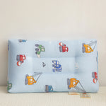 oreiller bébé coton polyester dessin animaux motifs géométriques rose blanc bleuclair protection cou fourragsaisons