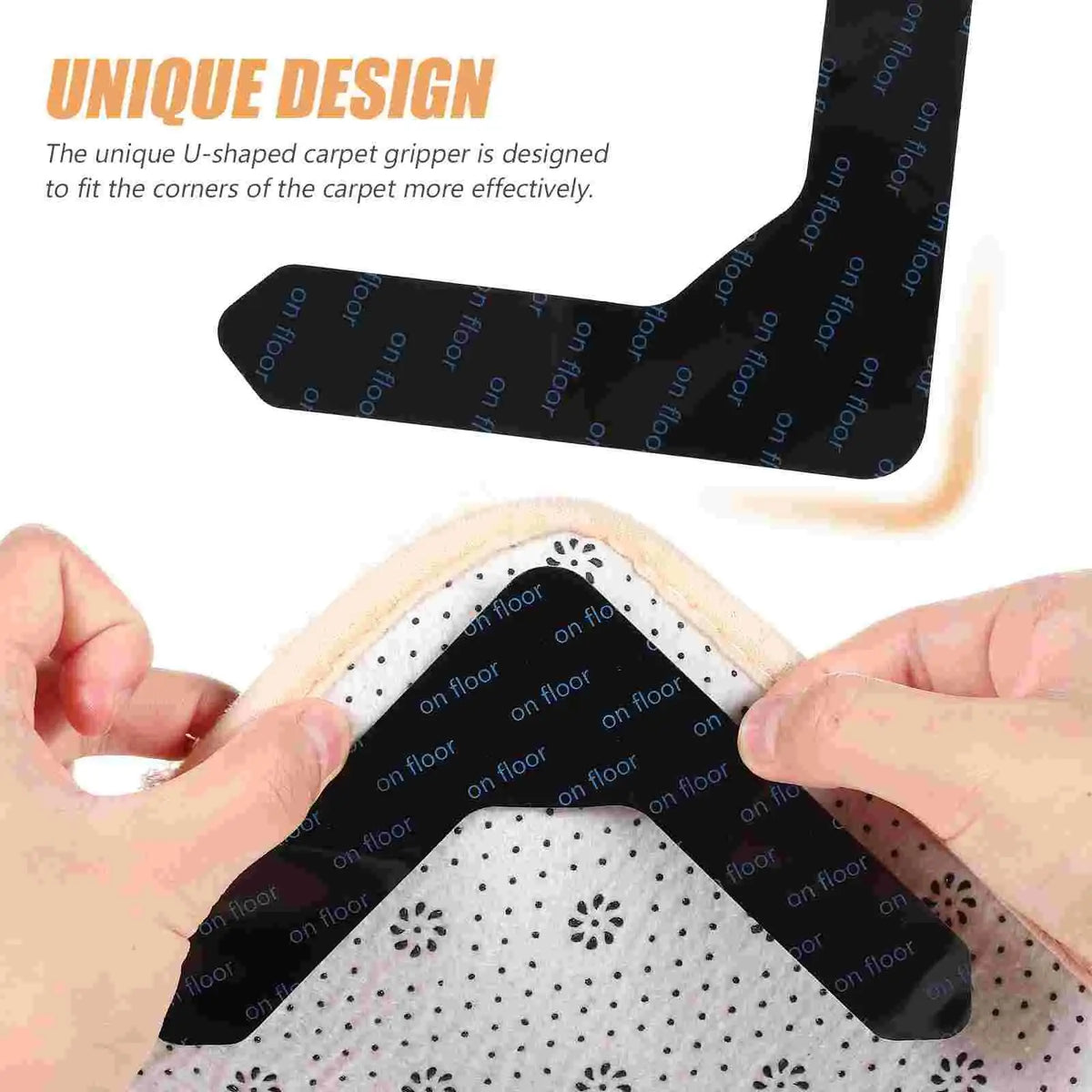 anti dérapant tapis noir beige grips adhésifs moderne minimalisteintérieur salle bain non slip washable