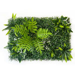 mural végétal artificiel feuilles fleurs moderne extérieur intérieur vert blanc