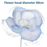 fleurs artificielles lys bleu violet décoratives intérieures mariage anniversaire semi translucides 20cm 40cm 80cm