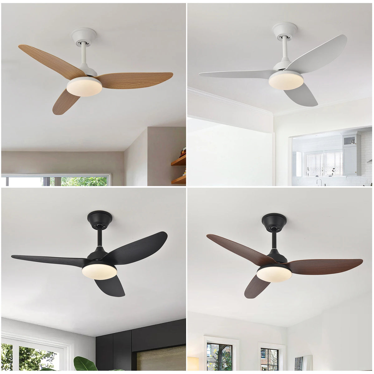 ventilateurs led 25 40 pouces couleurs vitesses télécommande moderne traditionnel