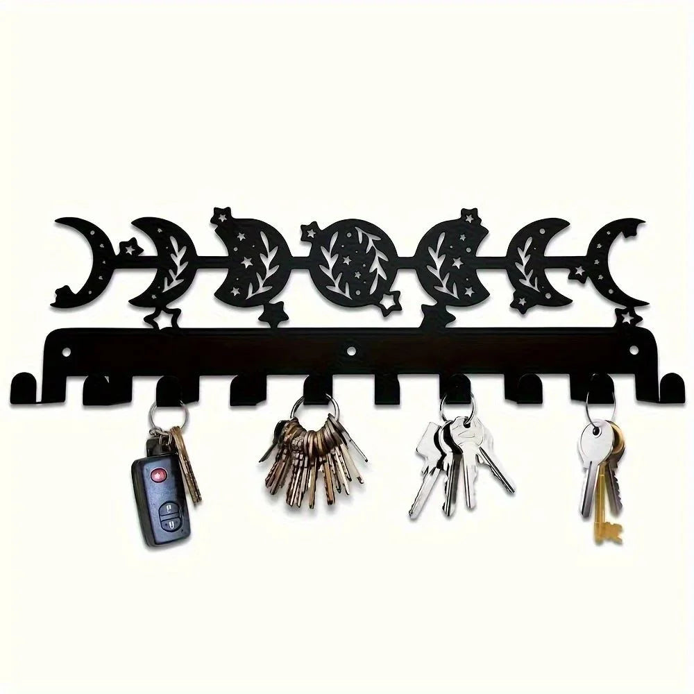 porte clés mural animaux silhouettes moderne vis fixés noir décors rubansiaux clés