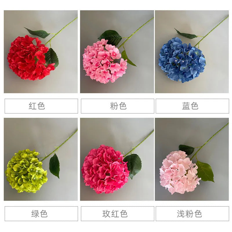 décoration florale hortensia artificielle bouquet bleu rouge moderne intérieur mariage anniversaire fête