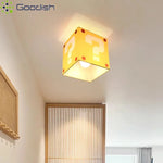 lampe moderne jaune question mark points rouges cuisine chambre enfants