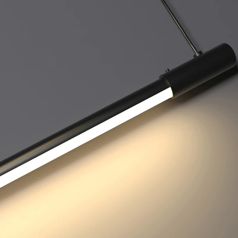 lampe suspendue moderne minimaliste noir blanc lisse mat 120cm adjustable oeilletsflux249 2000v90 260