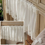 rideau blanc dentelle floral coton semi transparent rustique 100cm110cm chambre cuisineôtel