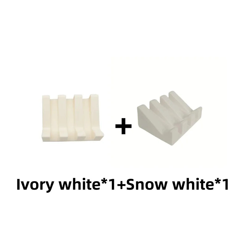 support savon silicone gris rose moderne facile nettoyer blanc beige