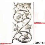 ornement métallique doré floral art nouveau baroque fixations invisiblesextérieur maison deco porte fleuri geometrique