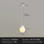 lampe suspendue animaux ours chien moderne intérieur enfant chambre salon blanc