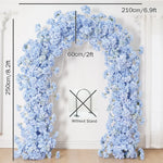 Décoration mariage arche fleurs artificielles bleu soie élégante extérieure anniversaire backdrop