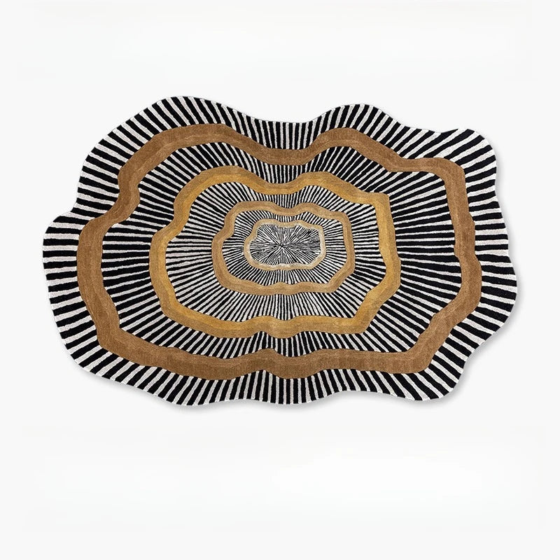 tapis moderne géométrique rayures cercles motifs floraux noir blanc bleu vert polyester salon chambreextérieur